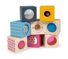 Bigjigs Toys Smyslové kostky / od 12 měsíců