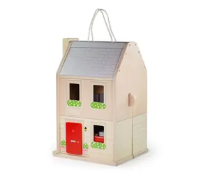 Bigjigs Toys Rozkládací domeček s příslušenstvím / od 18 měsíců