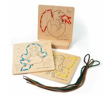 Bigjigs Toys Provlékání podle čísel - Pohádky / od 3 let