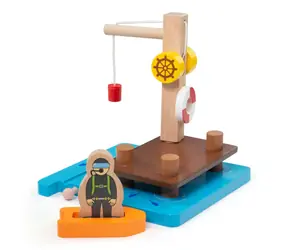 Bigjigs Rail Přístav s jeřábem, člunem a potápečem / od 3 let