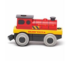 Bigjigs Rail Elektrická lokomotiva Červený silák / od 3 let