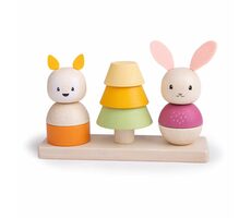 Bigjigs Baby Motorická nasazovací hračka liška a králíček / od 1 roku