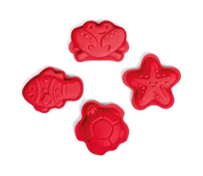 Bigjigs Toys Silikonové formičky Cherry červená / od 18 měsíců
