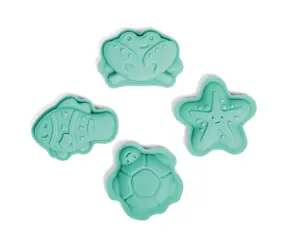 Bigjigs Toys Silikonové formičky Eggshell zelená / od 18 měsíců