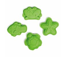 Bigjigs Toys Silikonové formičky Meadow zelená / od 18 měsíců