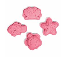 Bigjigs Toys Silikonové formičky Coral růžová / od 18 měsíců