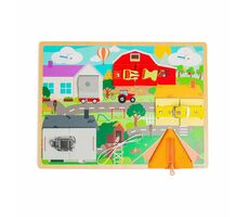 Bigjigs Toys Motorická deska každodenních dovedností / od 3 let