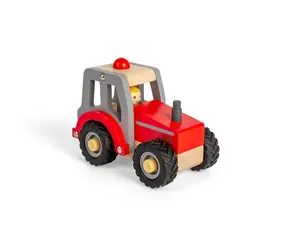 Bigjigs Toys Traktor červený / od 12 měsíců