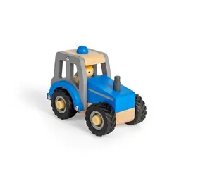 Bigjigs Toys Traktor modrý / od 12 měsíců