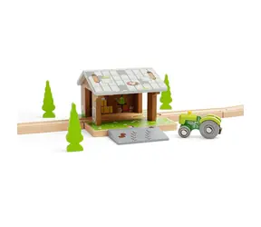 Bigjigs Rail Stodola na kolejích / od 3 let