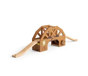 Bigjigs Rail Dřevěný padající most / od 3 let