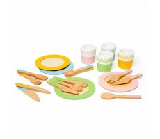 Bigjigs Toys Dřevěná servírovací sada / od 18 měsíců