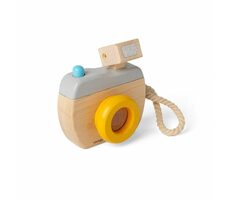 Bigjigs Toys Dřevěný fotoaparát s bleskem / od 18 měsíců