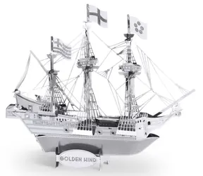 Metal Earth 3D Puzzle Loď Golden Hind / 24 dílků / od 14 let