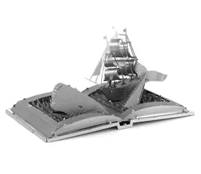 Metal Earth 3D Puzzle Kniha: Bílá velryba / 49 dílků / od 14 let