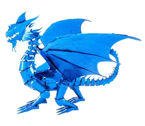Metal Earth 3D Puzzle Modrý drak / 89 dílků / od 14 let