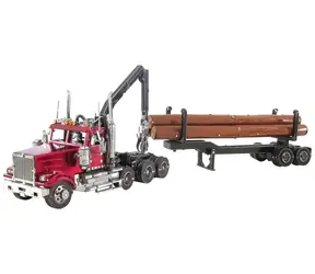 Metal Earth 3D Puzzle Western Star 4900 Log Truck s návěsem / 134 dílků / od 14 let