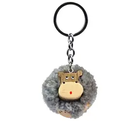 2Kids Toys Dřevěná klíčenka pompon Hroch / od 3 let