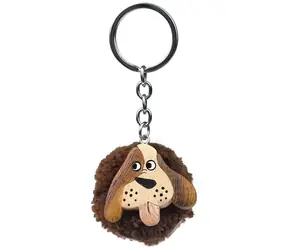 2Kids Toys Dřevěná klíčenka pompon Pes / od 3 let
