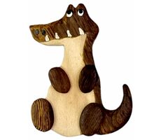 2Kids Toys Dřevěná magnetka velká Krokodýl