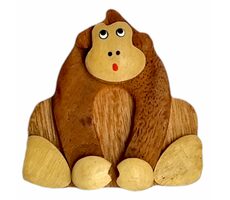 2Kids Toys Dřevěná magnetka velká Opice hnědá