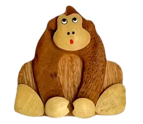 2Kids Toys Dřevěná magnetka velká Opice hnědá