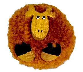 2Kids Toys Dřevěná magnetka velká pompon Žirafa
