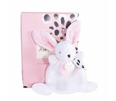 Doudou Dárková krabička růžová - mini králíček 17 cm / od 0 let