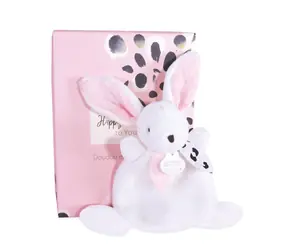 Doudou Dárková krabička růžová - mini králíček 17 cm / od 0 let
