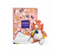 Doudou Dárková sada - dinosaurus s dečkou 25 cm / od 0 let