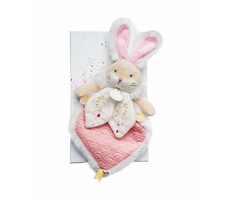 Doudou Dárková sada - Hračka růžový kamarád králíček 24 cm / od 0 let