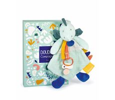 Doudou Dárková sada - Hračka s úchytem na dudlík dinosaurus zelený 23 cm / od 0 let
