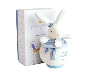 Doudou Dárková sada - Plyšový králíček námořník hrající melodii 14 cm / od 0 let