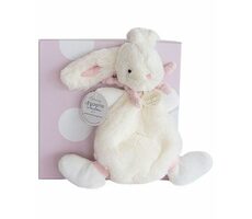 Doudou Dárková sada - Plyšový králíček růžový 26 cm / od 0 let