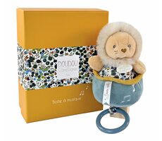 Doudou Dárková sada - Plyšový lvíček hrající melodii 20 cm / od 0 let