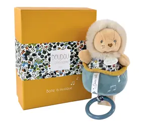 Doudou Dárková sada - Plyšový lvíček hrající melodii 20 cm / od 0 let