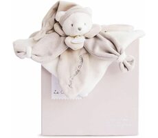 Doudou Dárková sada - Plyšový muchláček béžový medvídek 24 cm / od 0 let
