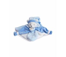 Doudou Dárková sada - Plyšový muchláček modrý medvídek 24 cm / od 0 let