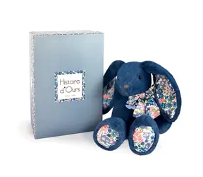Doudou Histoire d´Ours Plyšový kamarád modrý králíček 25 cm / od 0 let