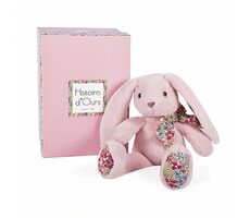 Doudou Histoire d´Ours Plyšový kamarád růžový králíček 25 cm / od 0 let