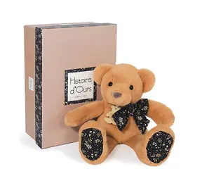 Doudou Histoire d´Ours Plyšový kamarád světle hnědý medvídek 25 cm / od 0 let