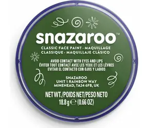 SNAZAROO Barva na obličej Tmavě zelená 18ml