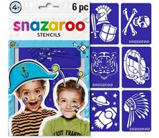 SNAZAROO Šablony na obličejové barvy Adventure 6ks / od 4 let 