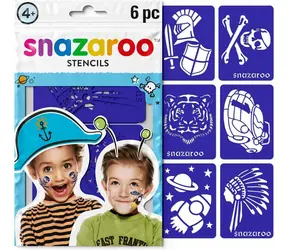 SNAZAROO Šablony na obličejové barvy Adventure 6ks / od 4 let 