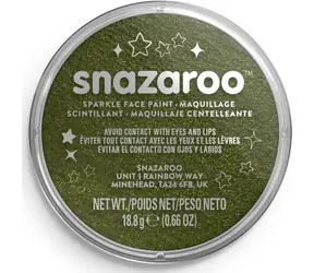 SNAZAROO Barva na obličej Třpytivá Zelená 18ml
