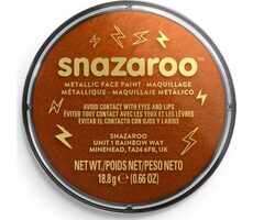 SNAZAROO Barva na obličej Metalická Měděná 18ml