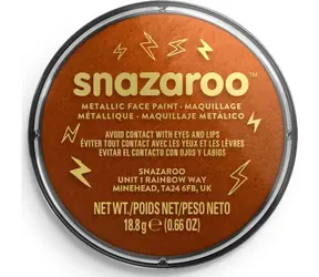 SNAZAROO Barva na obličej Metalická Měděná 18ml