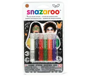 SNAZAROO Sada barev na obličej a tělo v tyčinkách Halloween 6ks / od 3 let