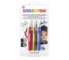 SNAZAROO Barvy na obličej s aplikátorem Brush Pen Adventure 3ks / od 3 let 