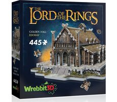WREBBIT 3D puzzle Pán prstenů: Zlatá síň Edoras / 445 dílků / od 14 let 